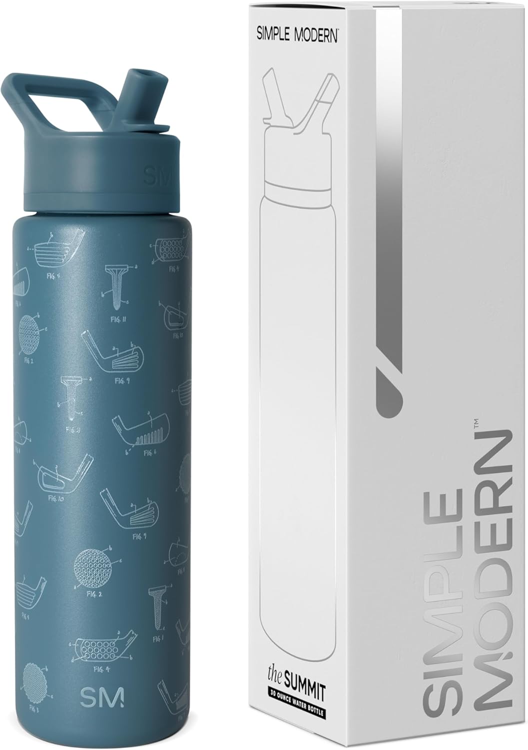 Simple Modern Summit Water Bottle with Straw Lid for Sports