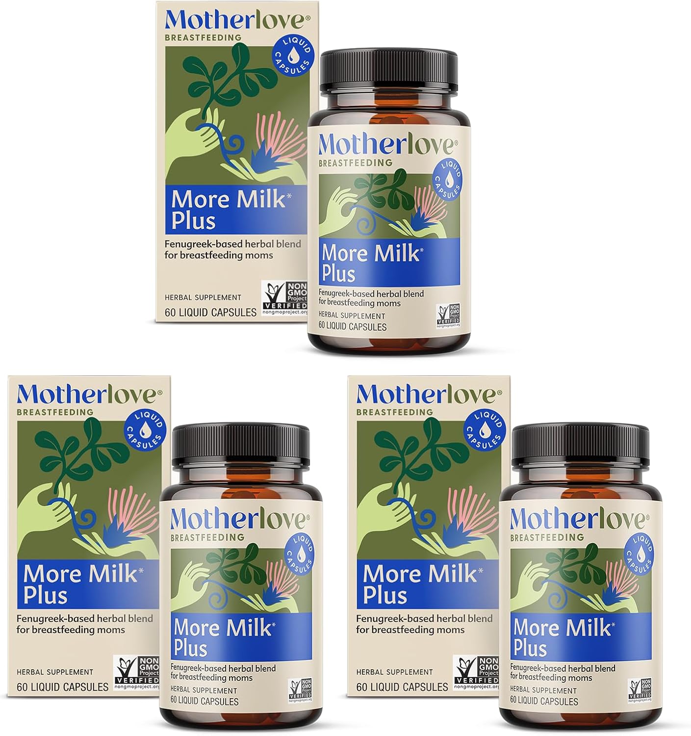 Motherlove More Milk Plus Lactation Supplement for Breastfeeding Moms