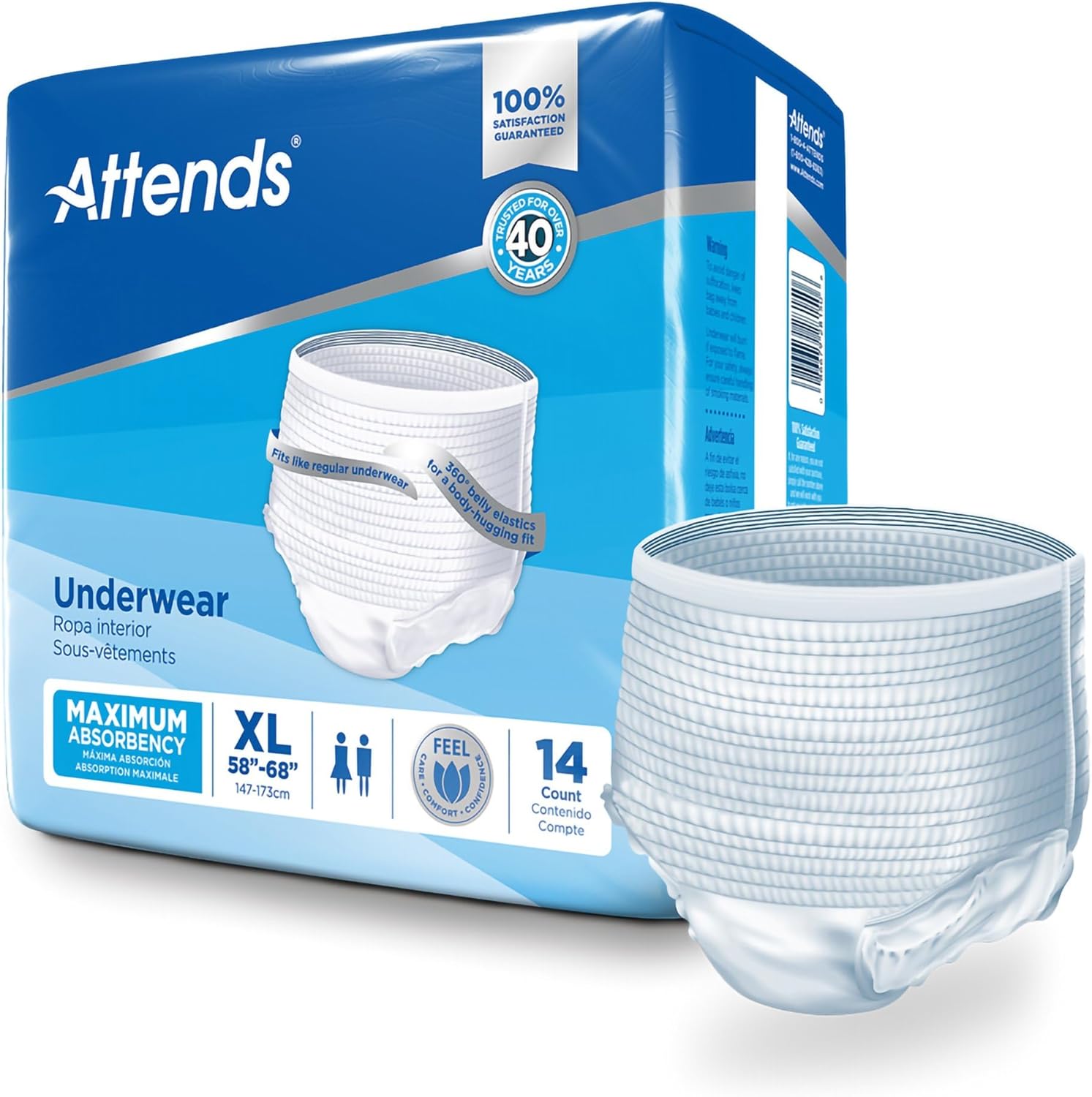 Attends XL Incontinence Care Underwear - 224 Count 