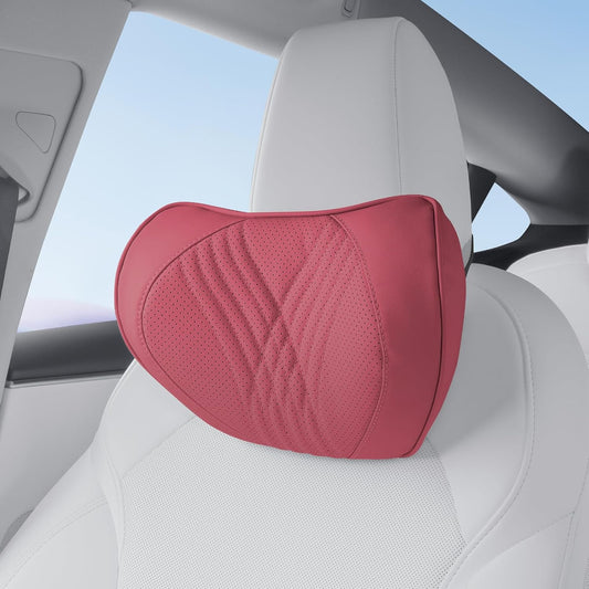 Dapucarin Car Neck Pillow Memory Foam Leather Headrest Cushion