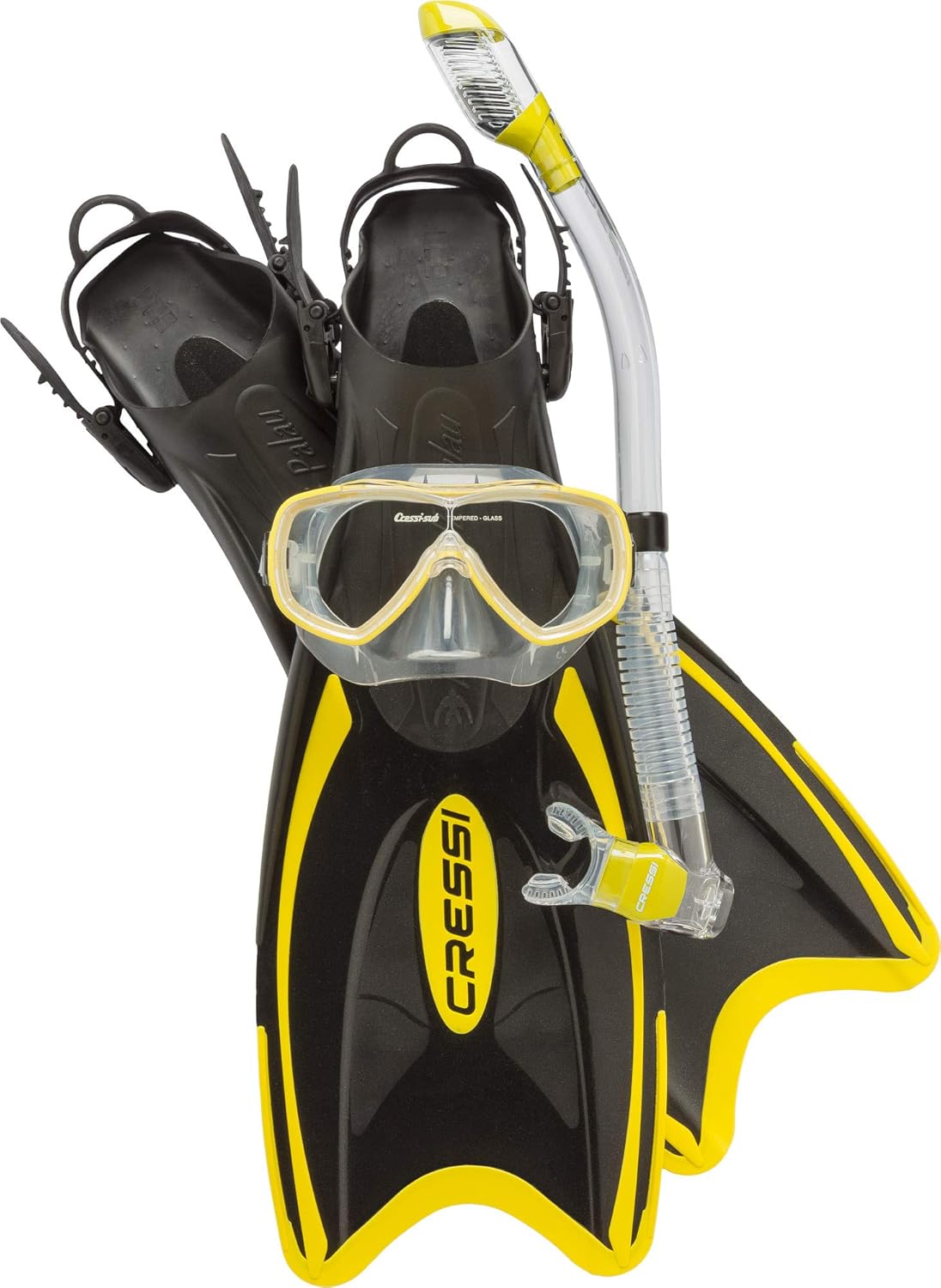 Cressi Adult Lightweight Premium Travel Snorkel Set for Fun