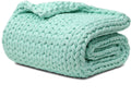 Cooling Chunky Throw Blanket - Breathable, Medium-Weight Comfort