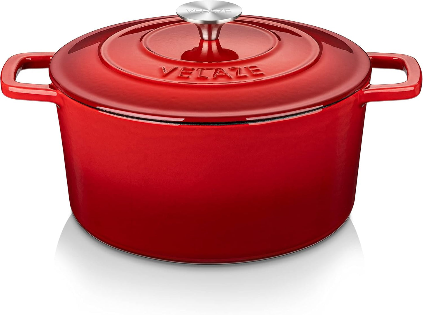 Velaze 6 QT Enameled Cast Iron Dutch Oven for Versatile Cooking