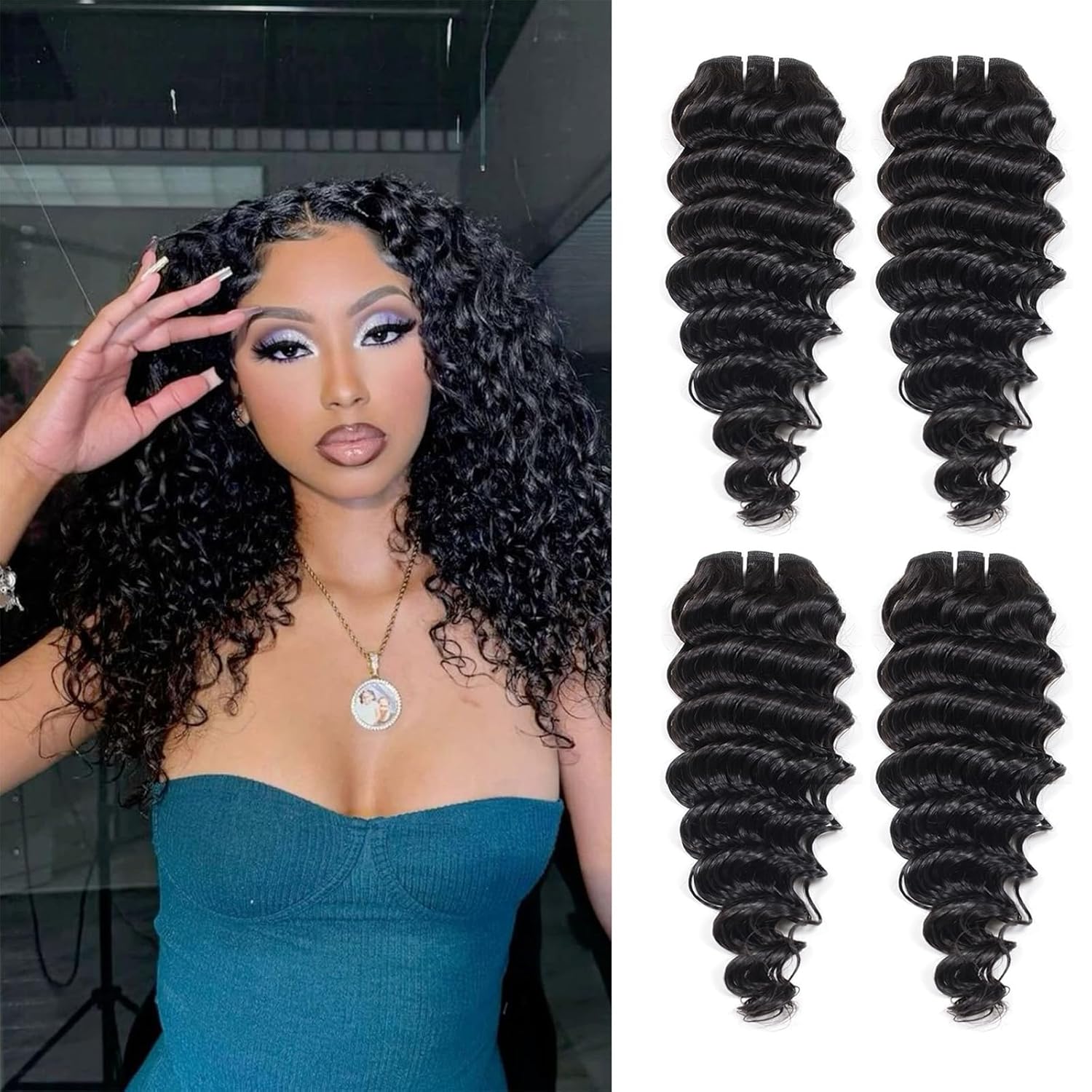 Deep Wave Human Hair Bundles 14 Inch for Stunning Styles