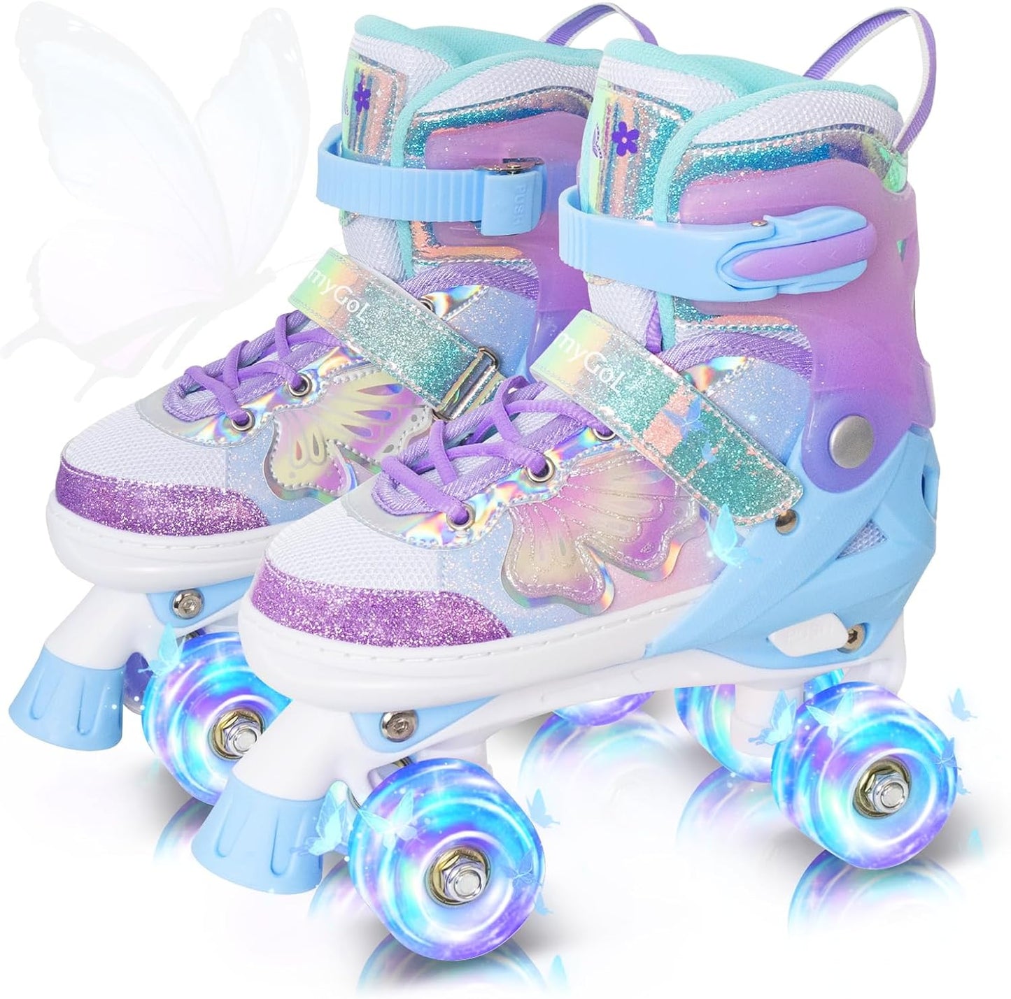 MammyGol Kids Roller Skates for Beginners with Light Up Wheels