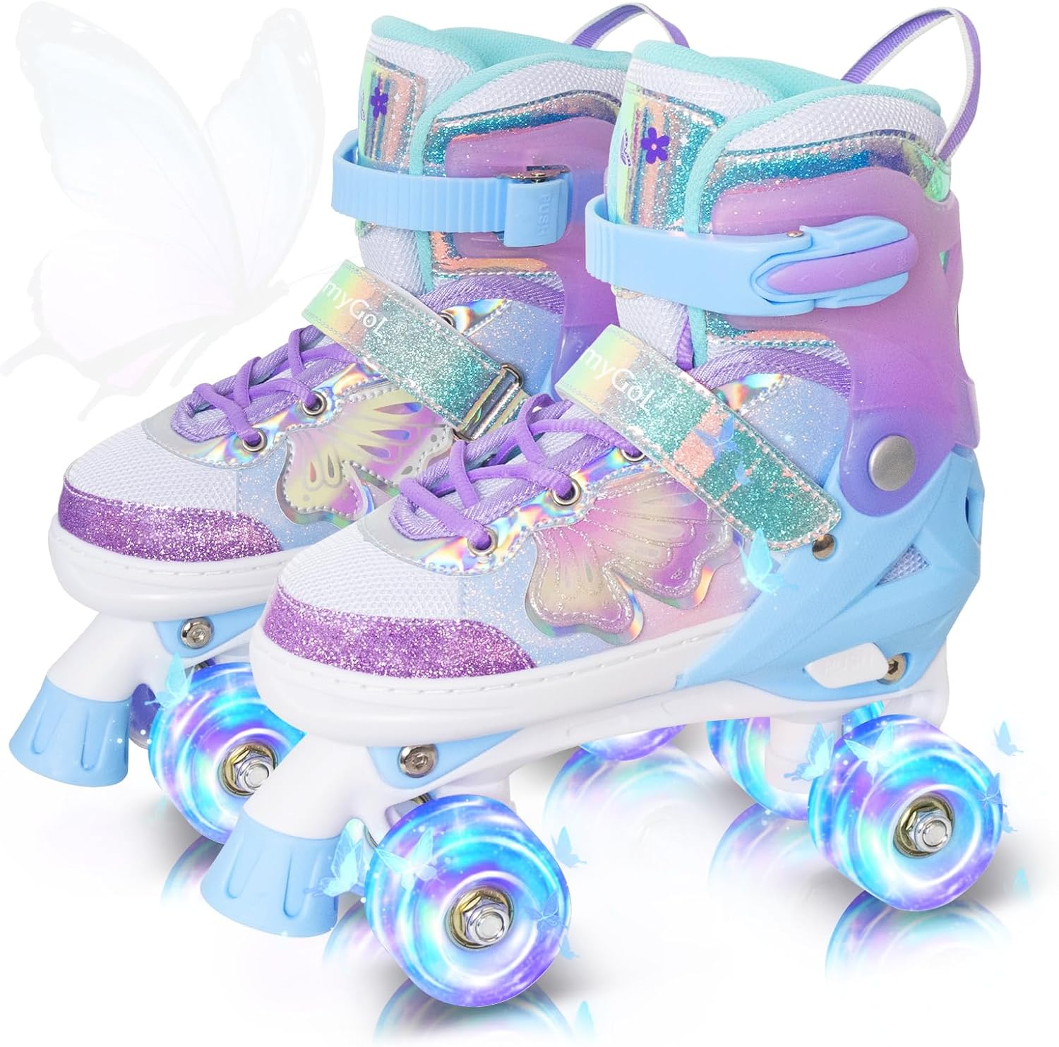 MammyGol Kids Roller Skates for Beginners with Light Up Wheels