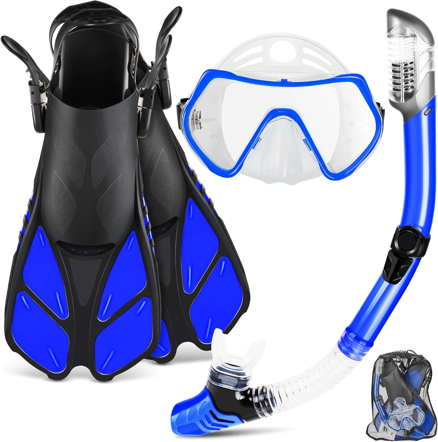ZEEPORTE Mask Fin Snorkel Set for Ultimate Snorkeling Experience
