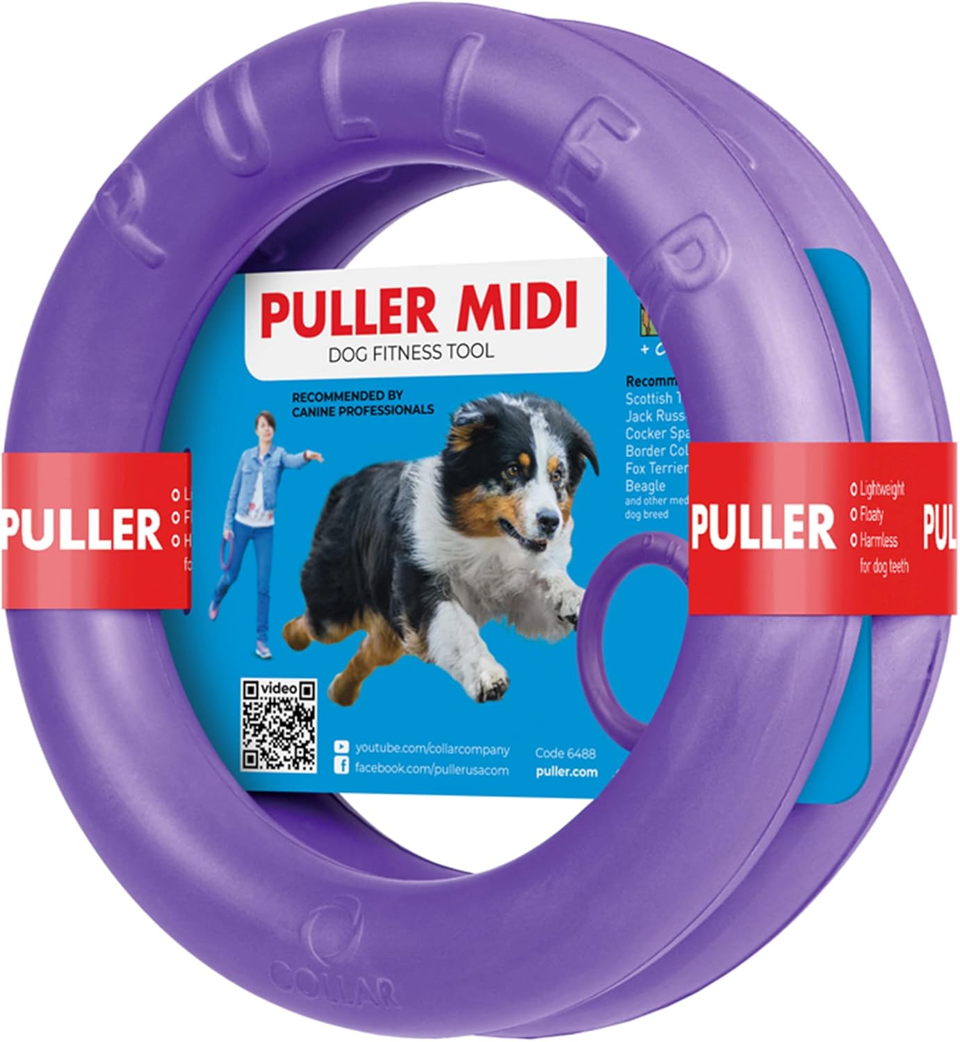 PULLER Outdoor Dog Ring Toys for Fetch and Tug of War Fun