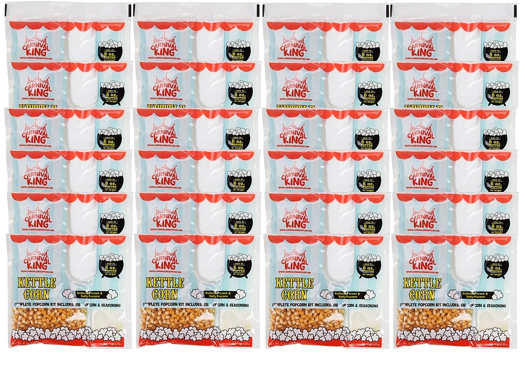 Deluxe Kettle Corn Kit - 24-Pack for 6.1 oz Popper