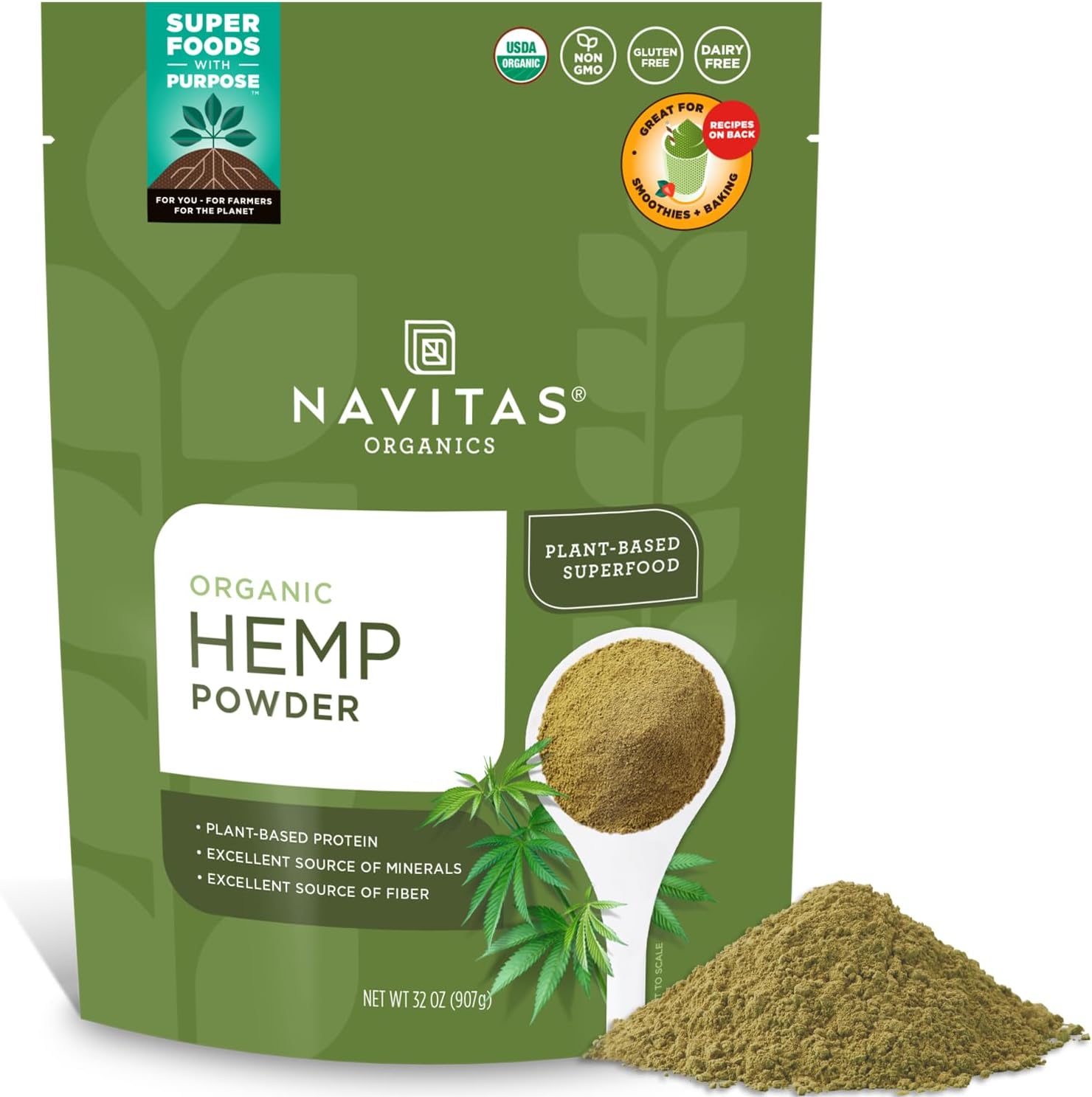 Navitas Organics Hemp Powder - Nutrient-Dense Protein Source