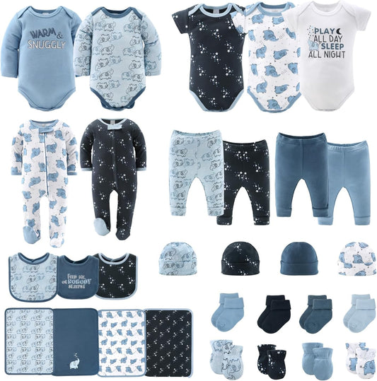 The Peanutshell Baby Layette Gift Set for Boys - 30 Piece Set
