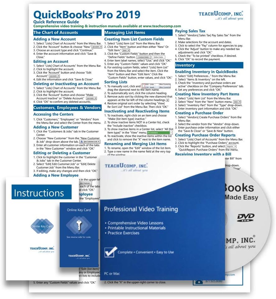Comprehensive Video Training Course for QuickBooks Desktop Pro 2019