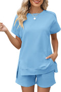 LOMON Women's Chic Two Piece Outfit for Warm Weather Style