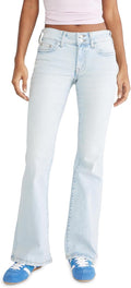 Aeropostale Womens Low Rise Flare Jean - Sustainable Stretch Fit
