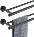 JQK Double Bath Towel Bar Matte Black 33 in - Sturdy 2-Pack