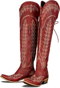 Over the Knee Cowboy Boots for Women Adjustable Thigh High Cowgirl all