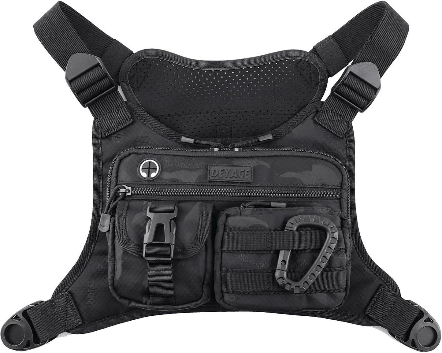 Tactical Inspired Sports Utility Chest Bag for Men - Black