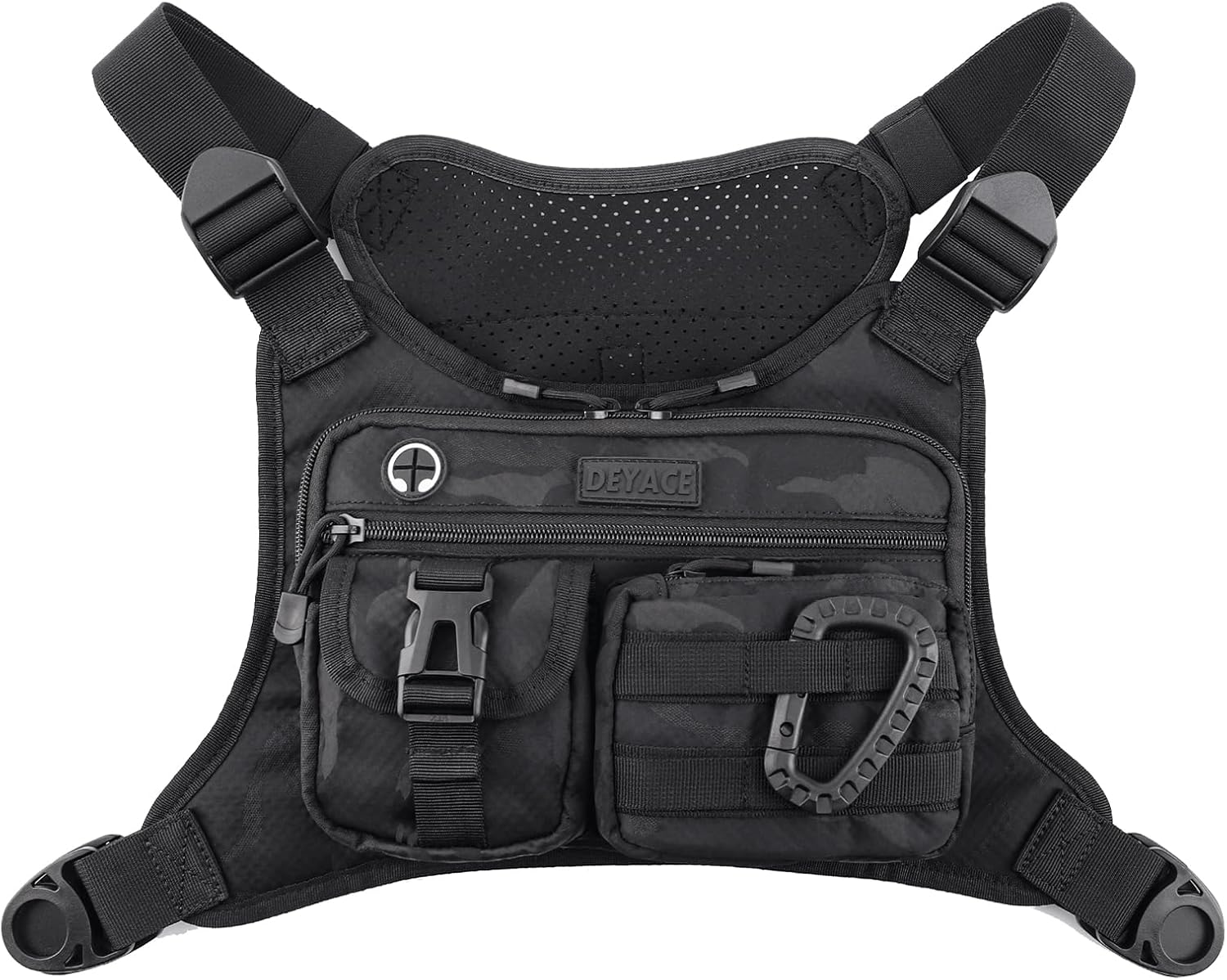 Tactical Inspired Sports Utility Chest Bag for Men - Black