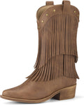 Girls Cowboy Boots with Tassel and Fringe - Stylish Comfortable