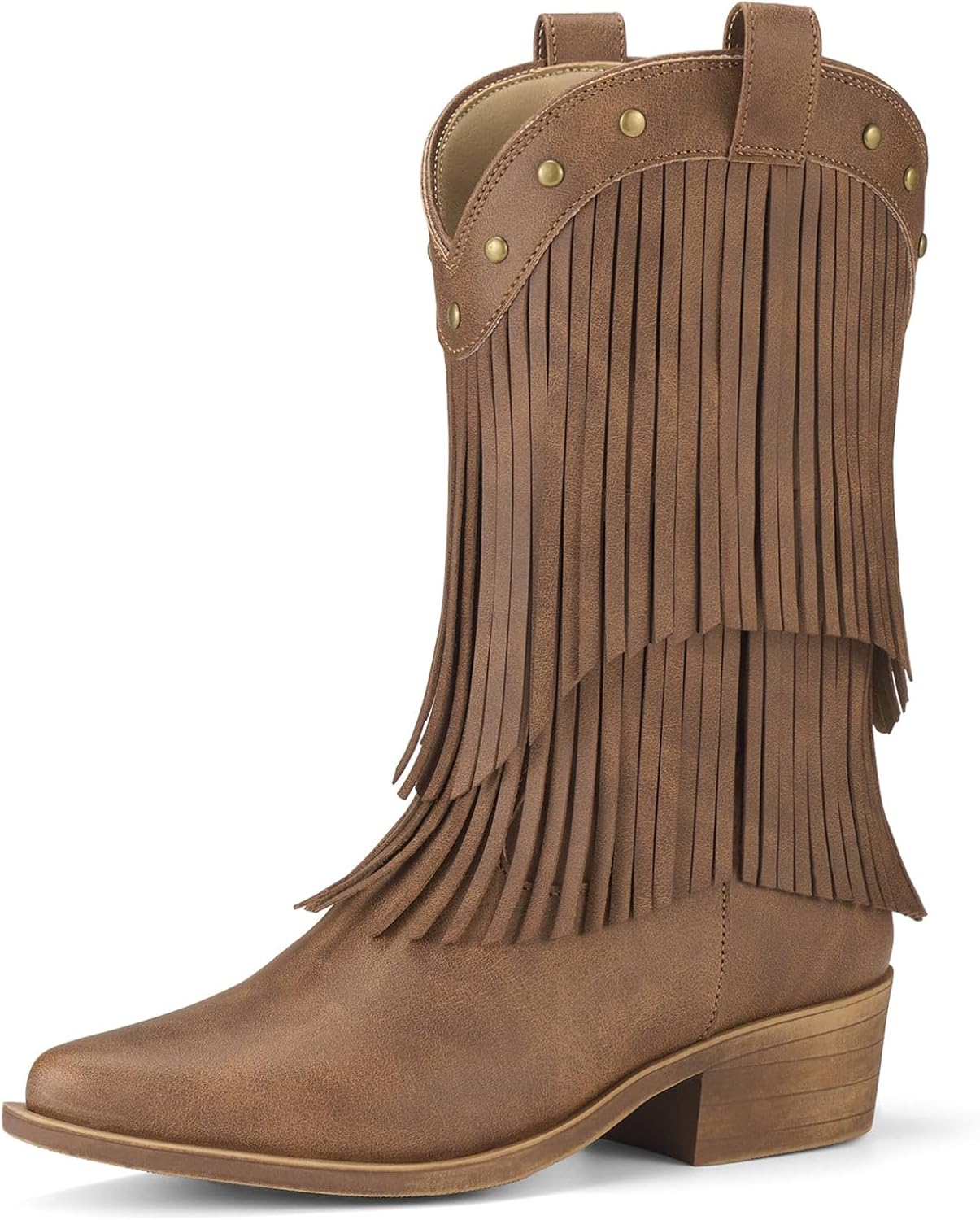 Rollda Girls Cowboy Boots with Tassel for Stylish All-Seasons