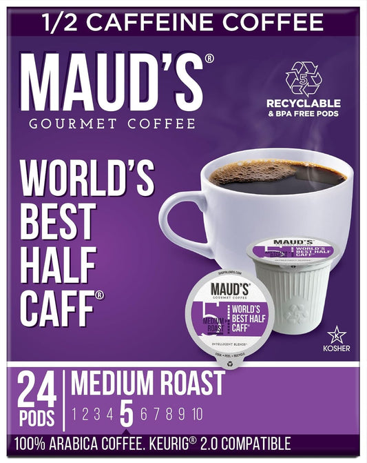 Maud's Half Caff Coffee Pods - World's Best 100% Arabica Medium Roast