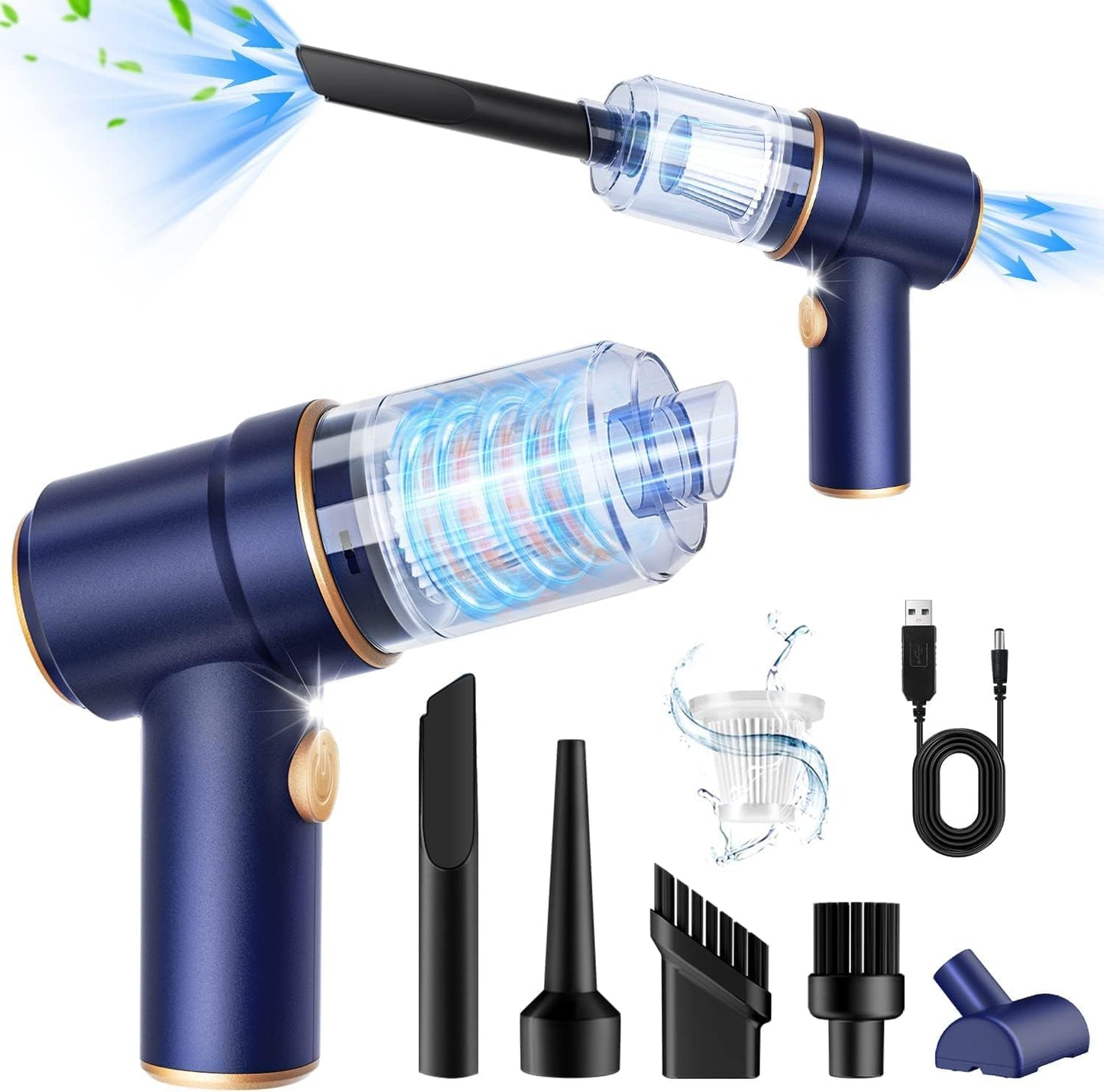 KMM 9000Pa Handheld Car Vacuum with LED Light
