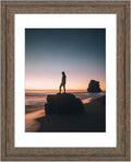 14x18 Picture Frame for 11x14 Photos with Mat - Distressed Brown