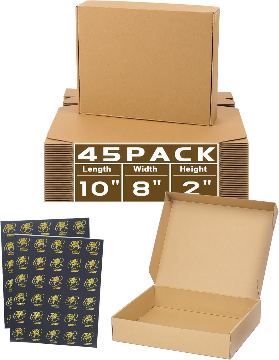 10x8x2 Inch Shipping Boxes for Small Business Packaging Needs