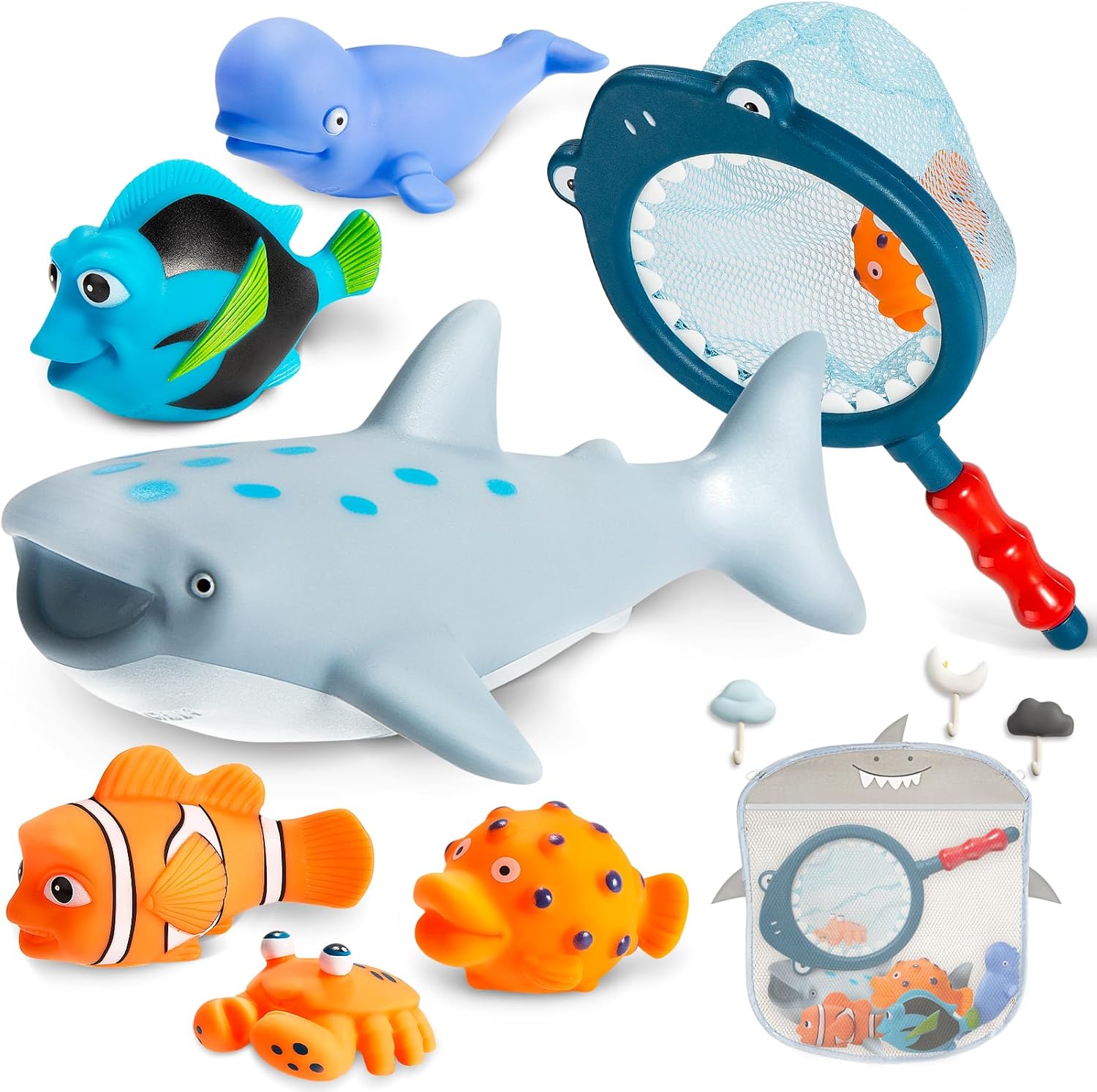 No Mold Baby Shark Bath Toys for Toddlers 1-3