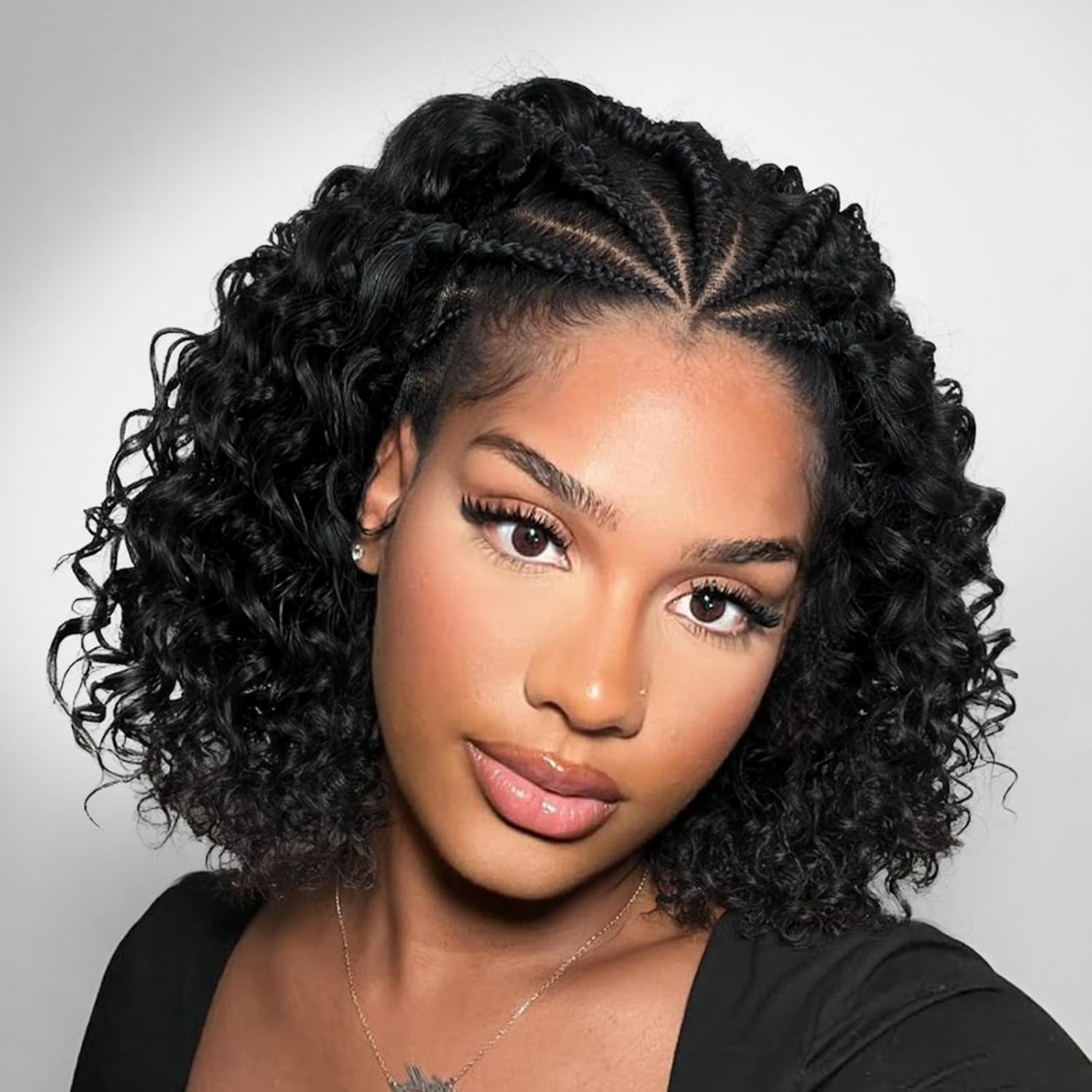 WIGER Short Curly Lace Frontal Wigs for Black Women Stylish Look