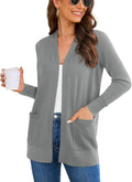 Women's 2025 Long Sleeve Cardigan Sweater - Soft Knit with Pockets