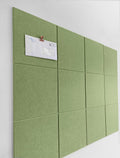 Felt Wall Tiles 12-Pack Spring Green - Large Felt Bulletin Board