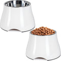 Raised Dog Bowls 2 Pack - Elevated Stainless Steel Bowls