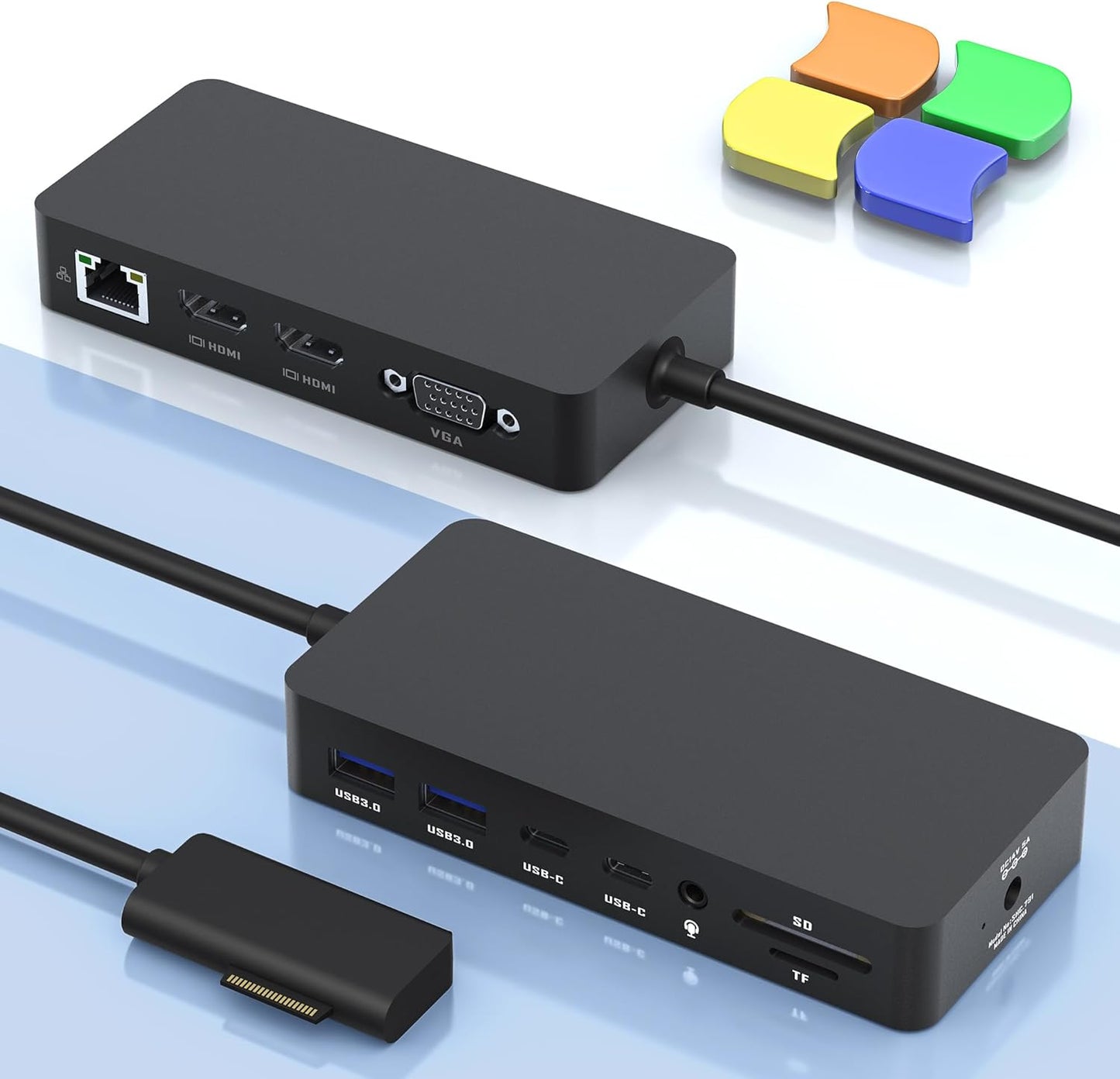 Microsoft Surface Docking Station with Triple Displays and 12 Ports