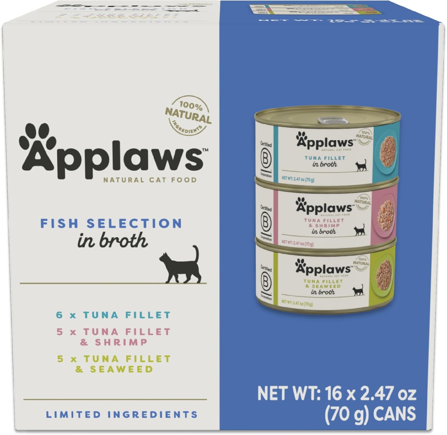 Applaws Natural Wet Canned Cat Food Variety Pack for Cats