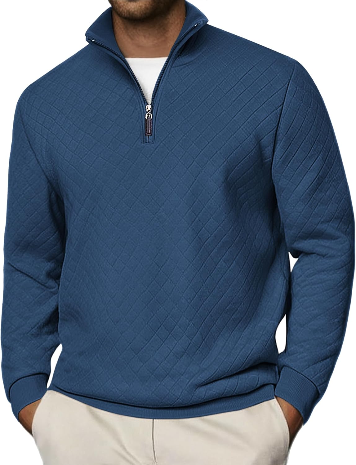 COOFANDY Men Quarter Zip Pullover for Stylish Winter Comfort