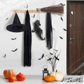 18 Pcs Halloween Decorations Set Wooden Witch Broom and Accessories