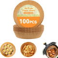 7.9in Round Air Fryer Parchment Paper Liners - 100 Disposable Sheets