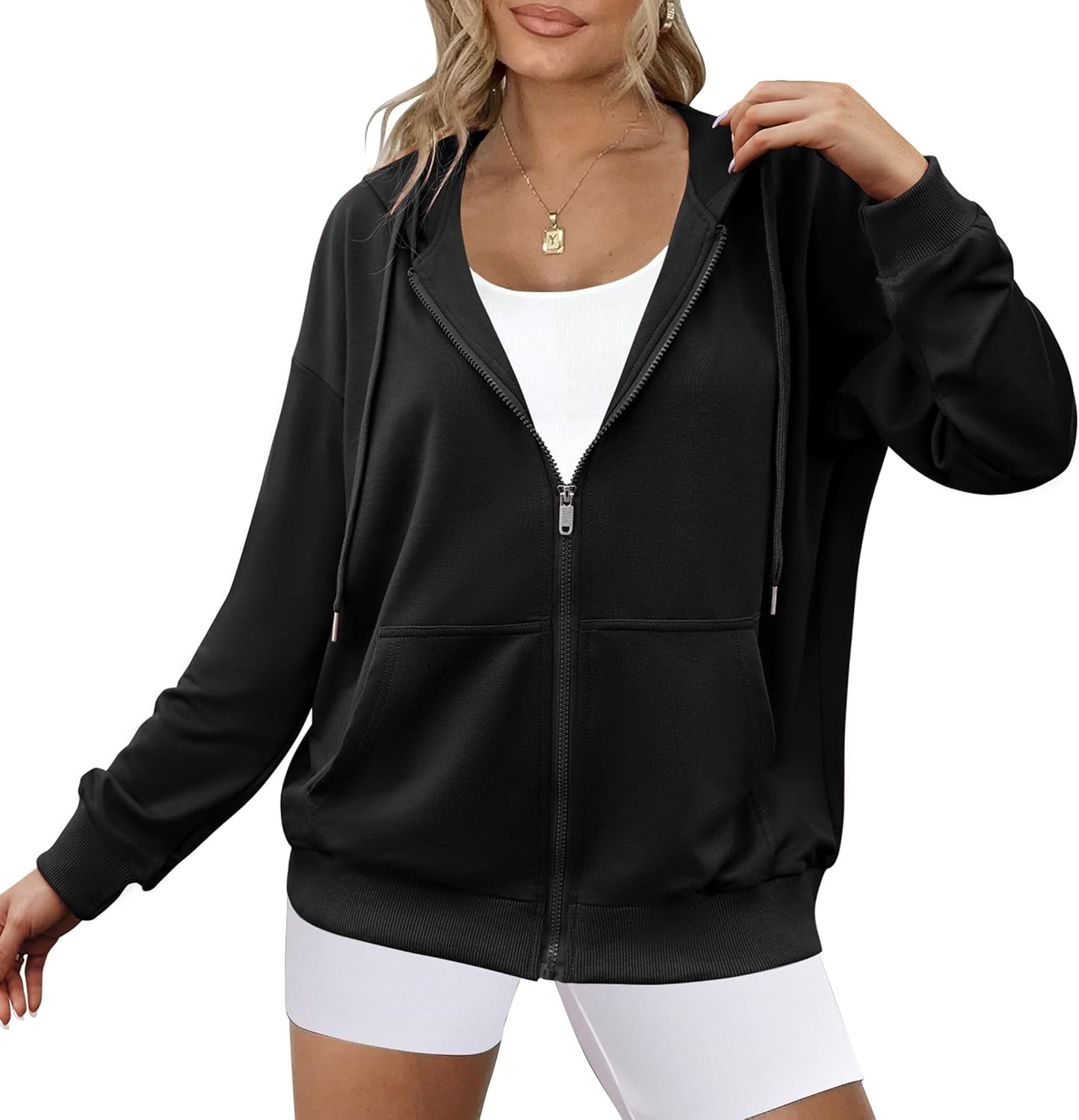 Zeagoo Women's Zip-Up Hoodie: Lightweight & Stylish