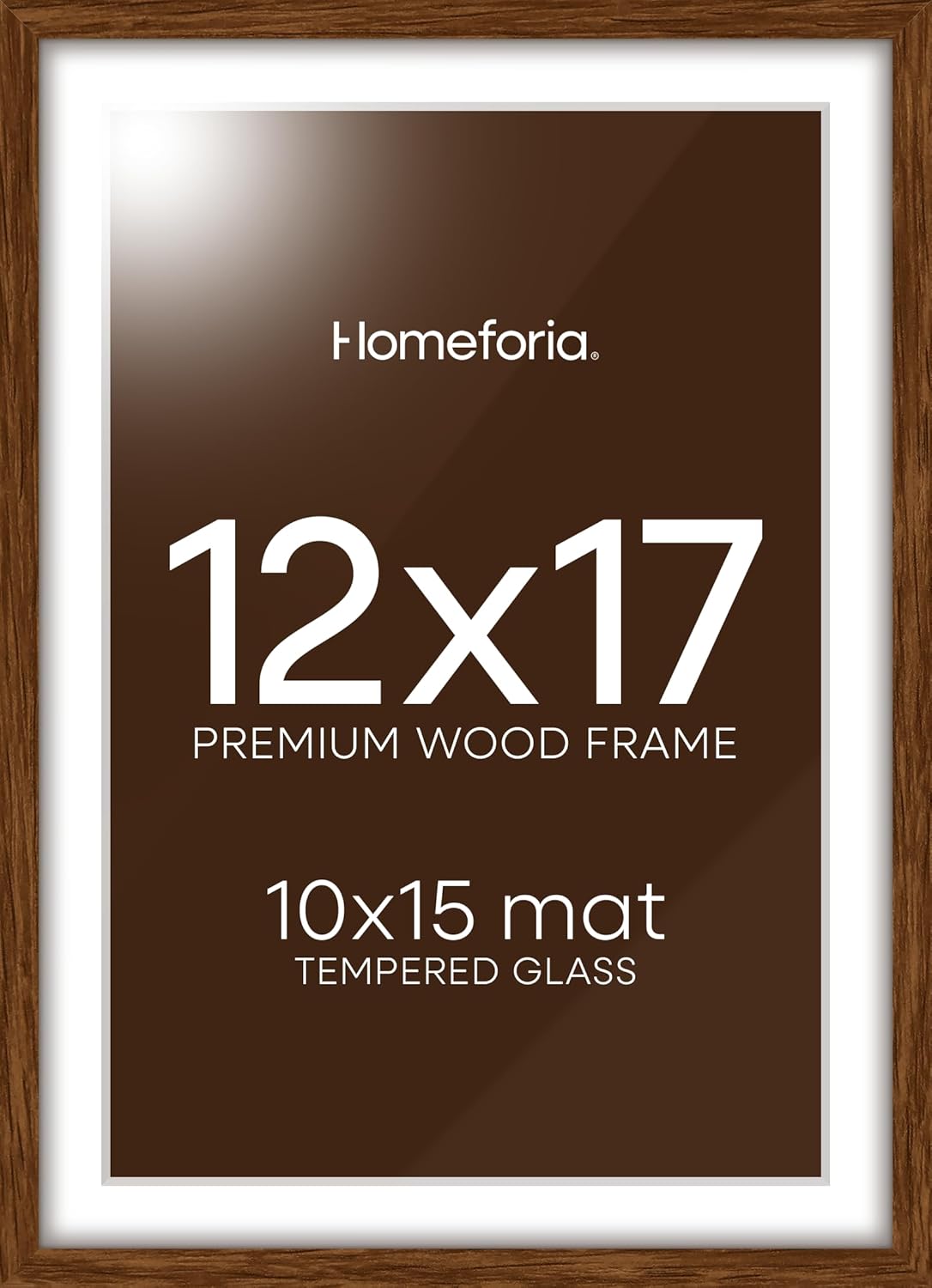 Homeforia 12x17 Picture Frame in Dark Oak for Elegant Display