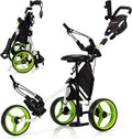 Lightweight Golf Push Cart with Adjustable Seat