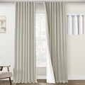 PANELSBURG 102 in Long Curtains - Linen Textured Blackout Drapes
