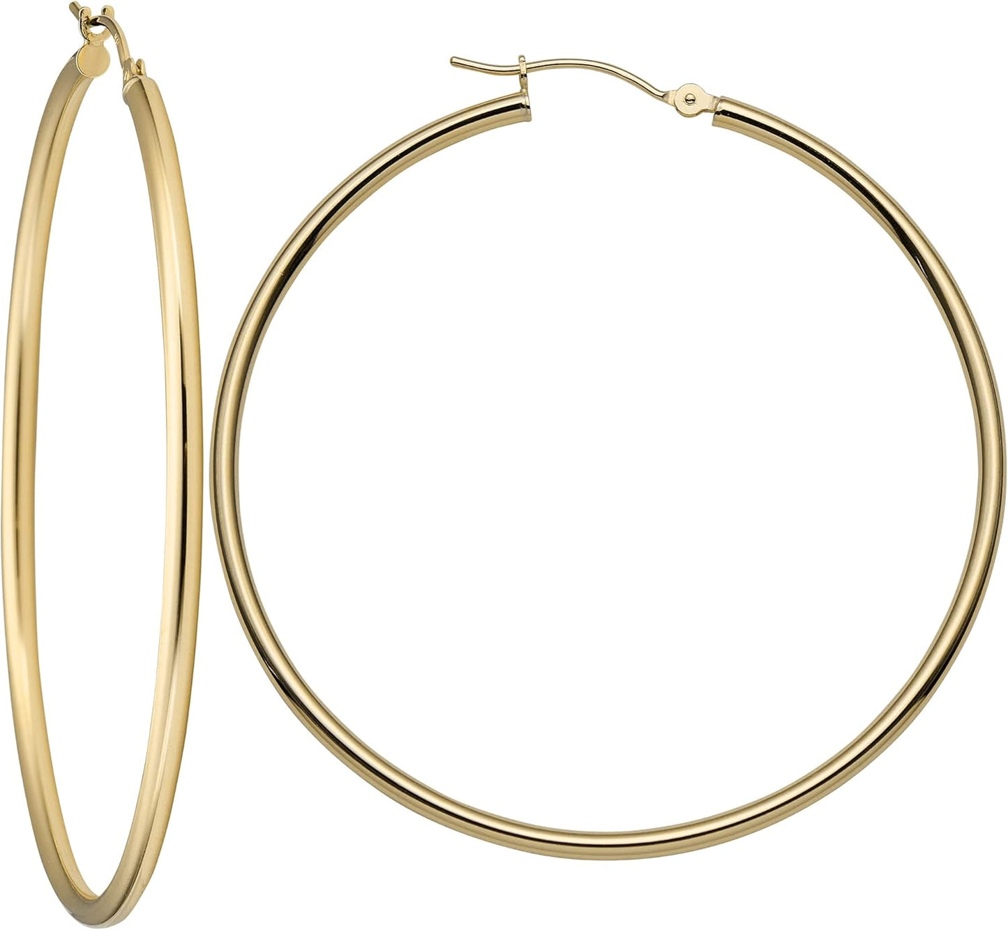 14k Gold Hoop Earrings for Women and Men - Hypoallergenic Style