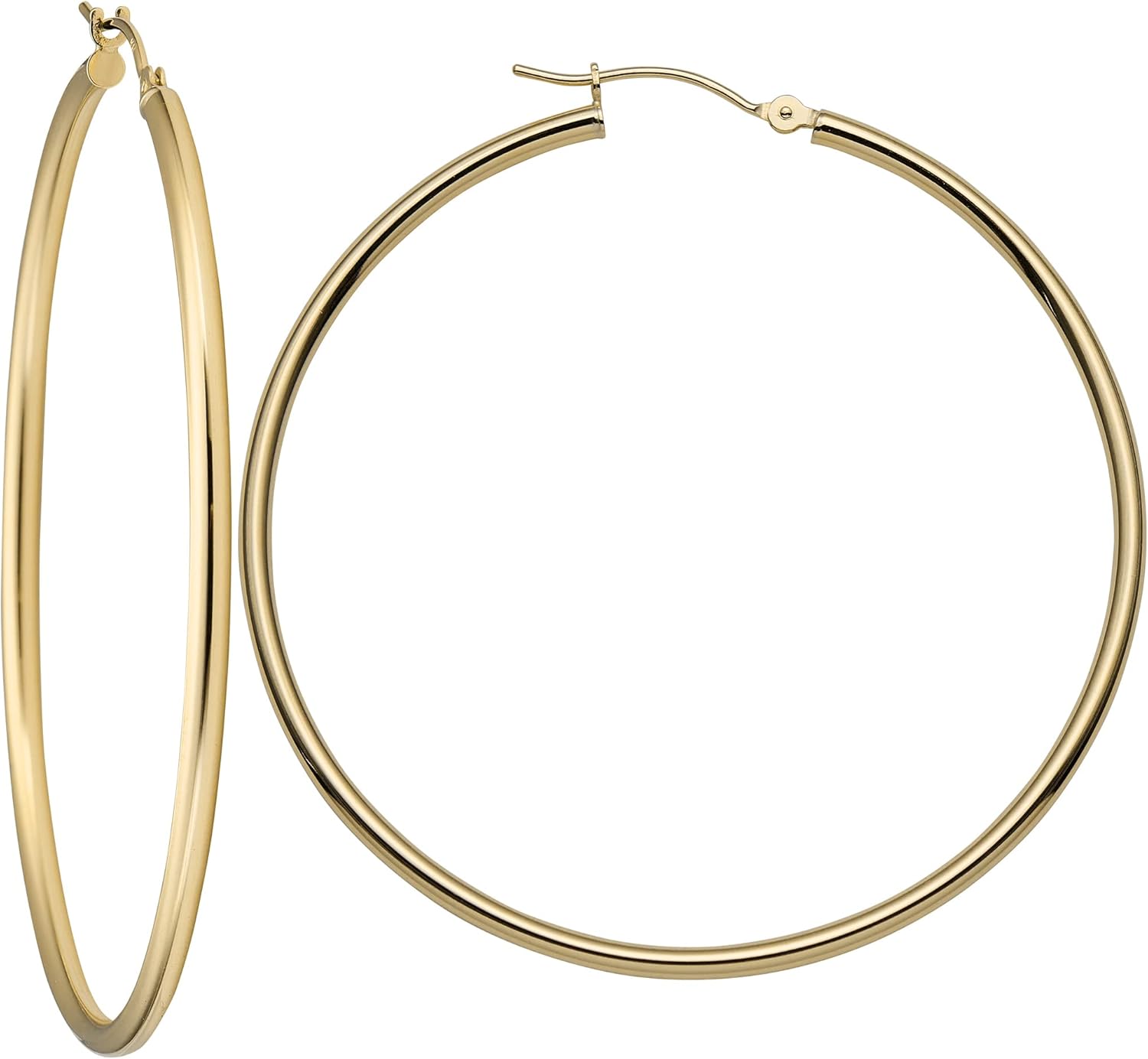 14k Gold Hoop Earrings for Women and Men - Hypoallergenic Style