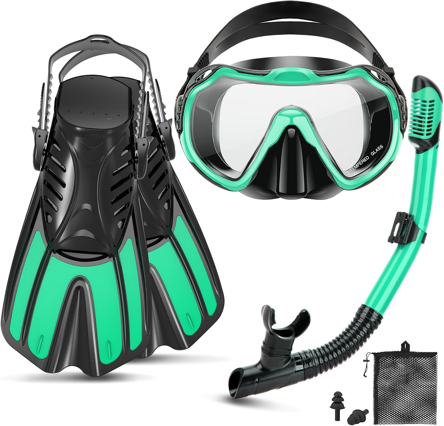 4-in-1 Snorkel Set: Panoramic View, Anti-Fog, Compact Design