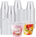200 Pack 9 oz Clear Plastic Cups with Lids - Durable Disposable