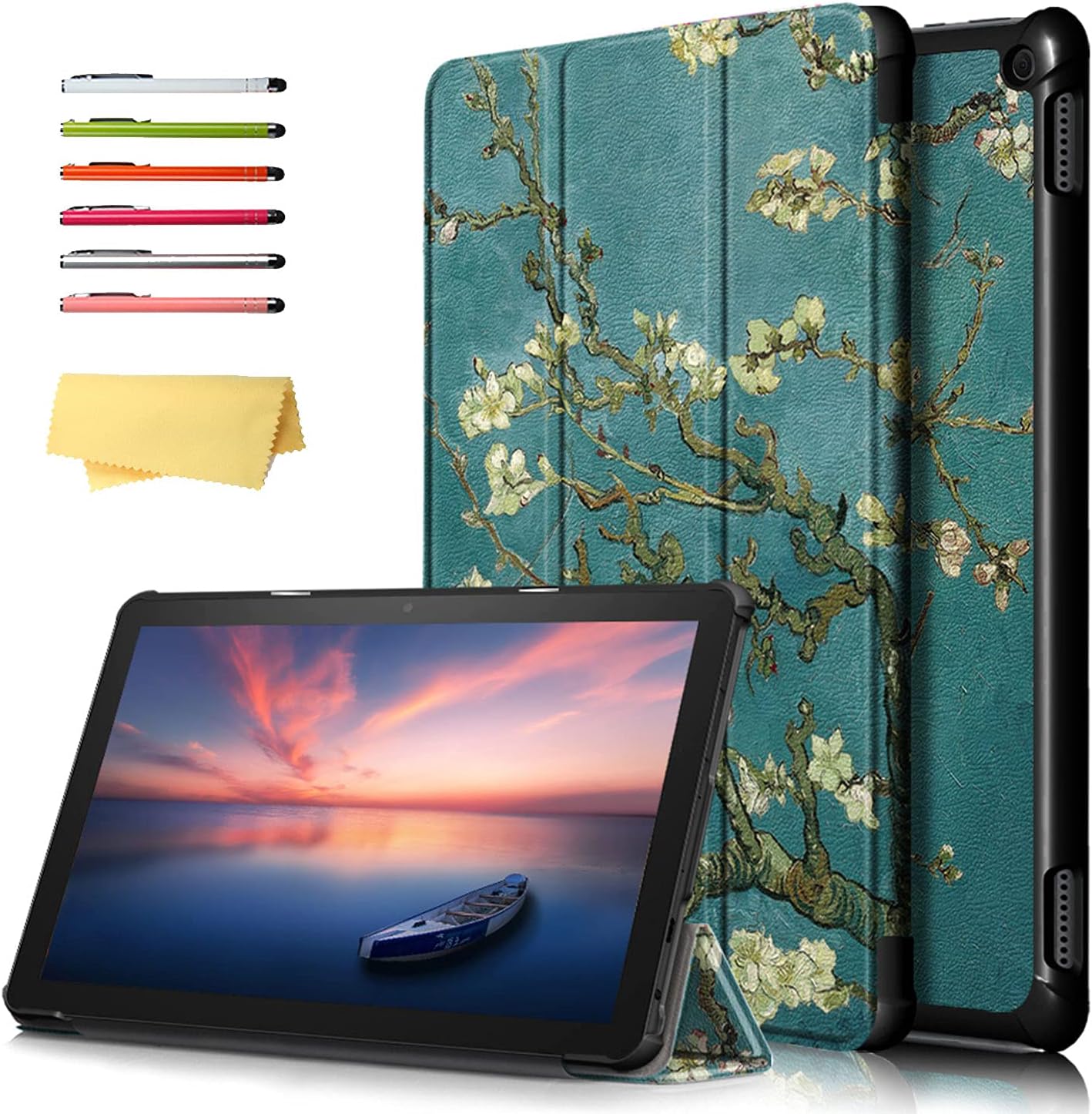 Kindle Fire HD 10 & HD 10 Plus Tablet Case with Stand and Protection