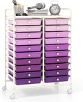 20 Drawer Rolling Storage Cart - Colorful Mobile Organizer