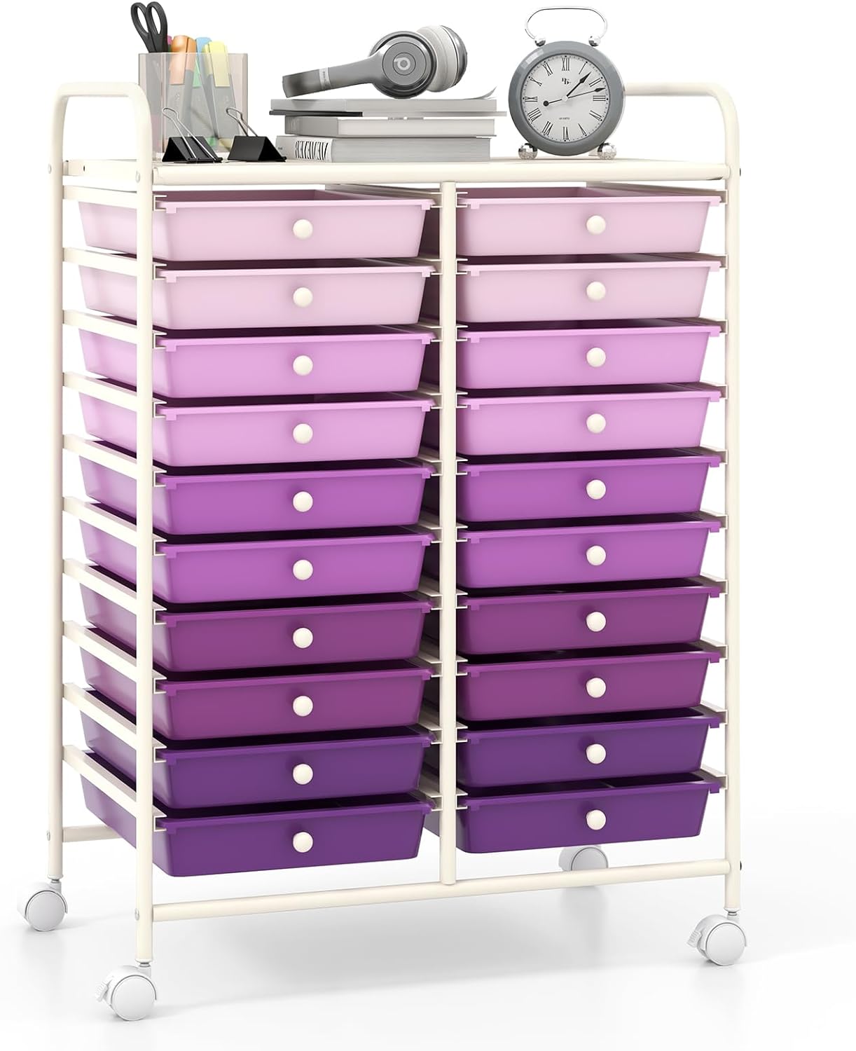 Giantex 20 Drawers Rolling Cart for Organized Storage Solutions