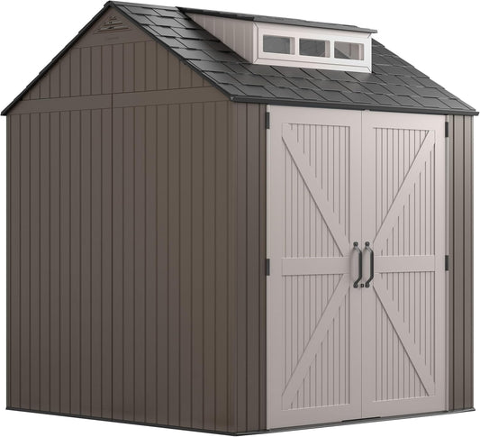 Rubbermaid Large Resin Outdoor Storage Shed for Lawn Equipment